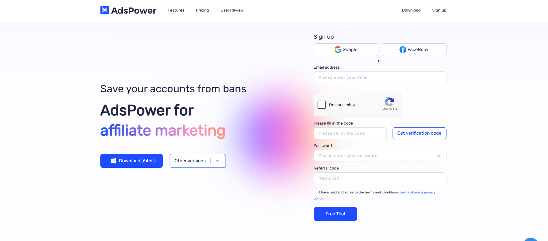 AdsPower dashboard